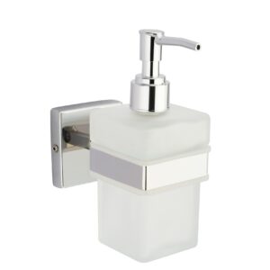 FROSTED SQUARE SOAP DISPENSER HOLDER