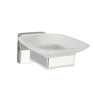 FROSTED SQUARE SOAP DISH HOLDER